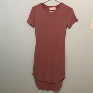 Pink t-shirt dress